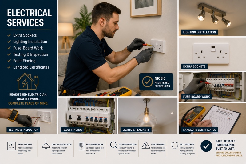 Electrical Services in Hampstead by Handyman Hampstead — close up