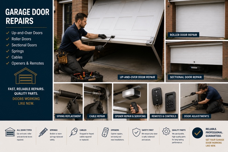 Garage Door Repairs in Hampstead by Handyman Hampstead — close up